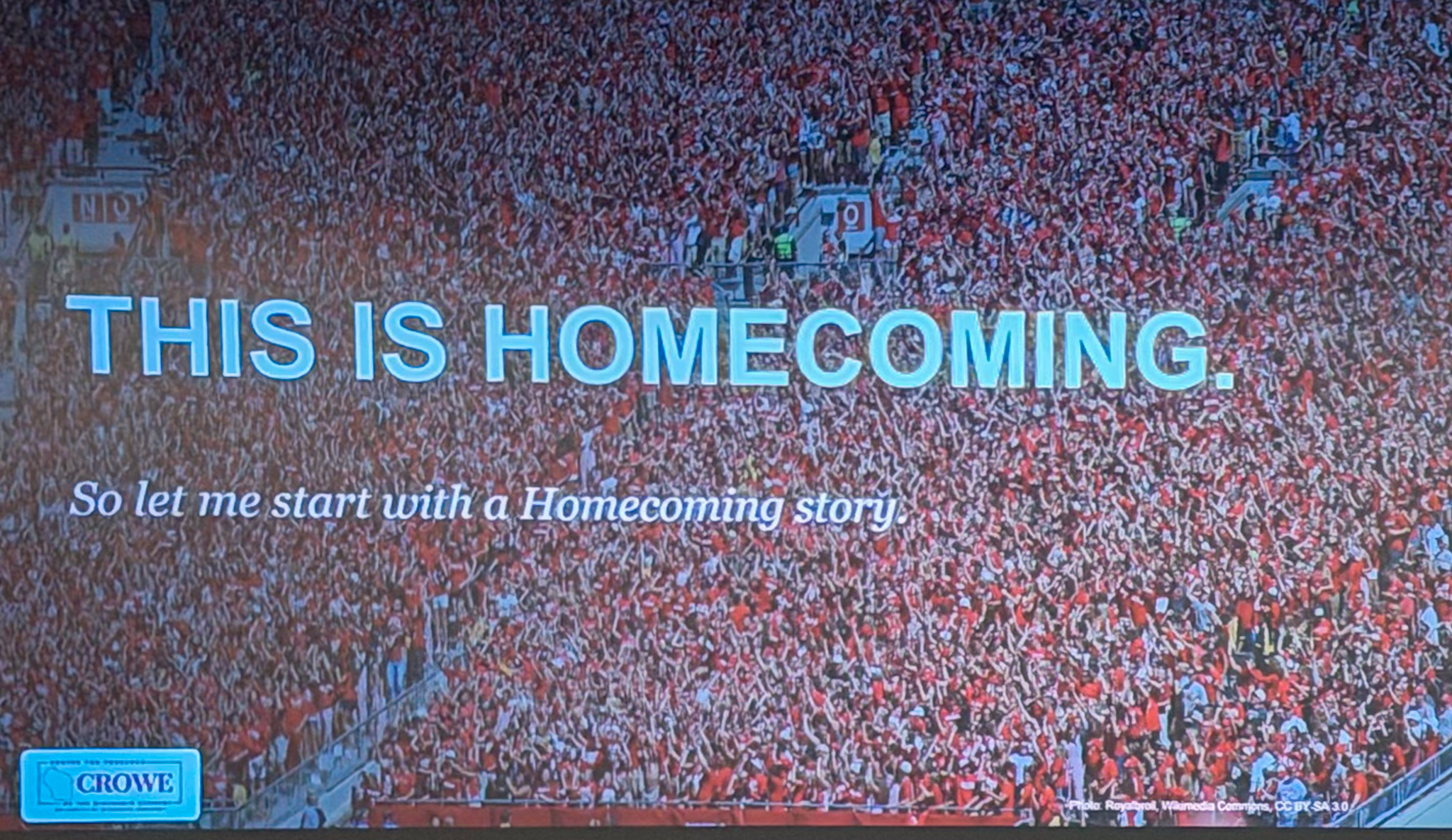 Slide photographed 4:00 into the talk