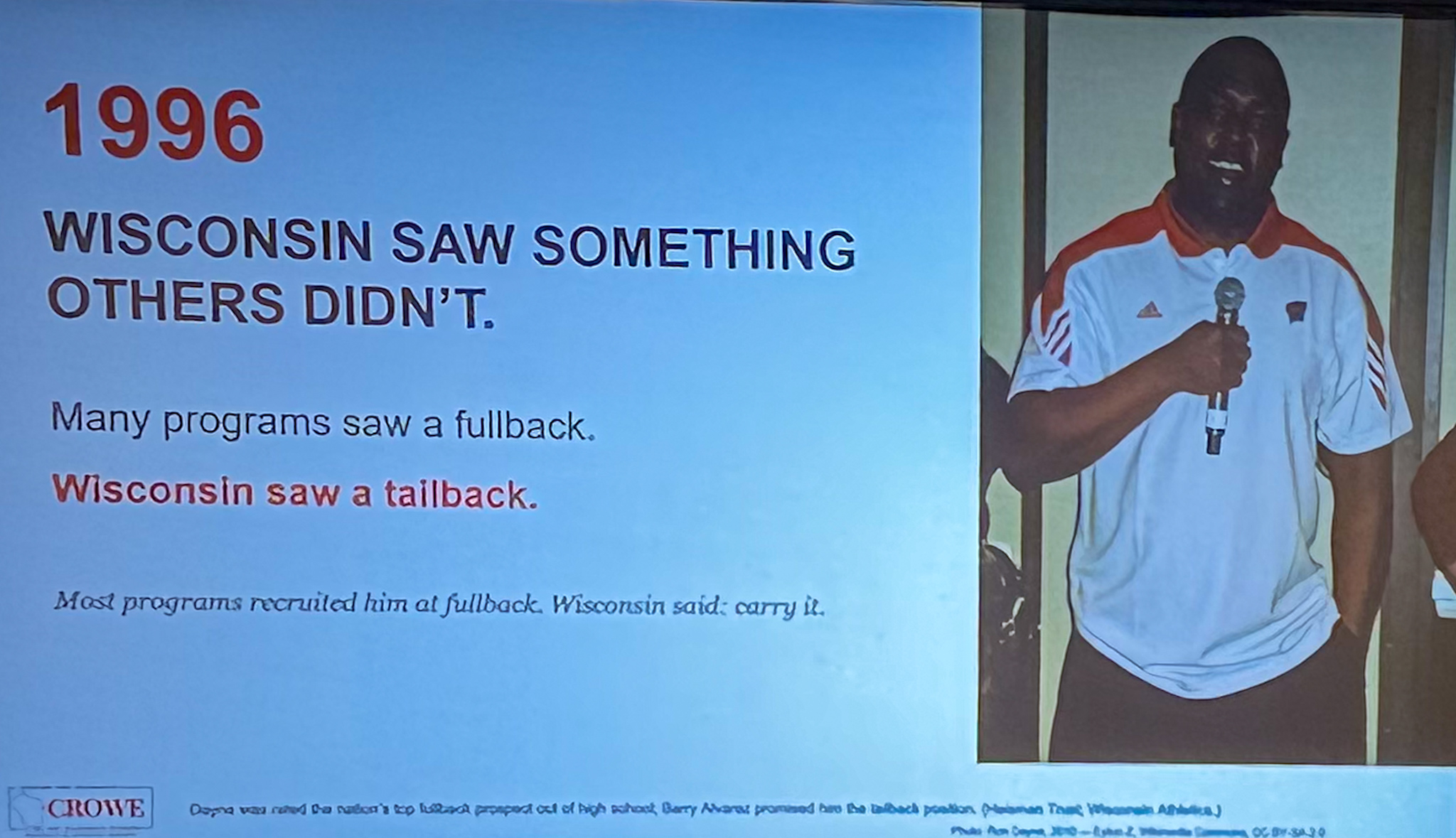 Slide photographed 6:00 into the talk