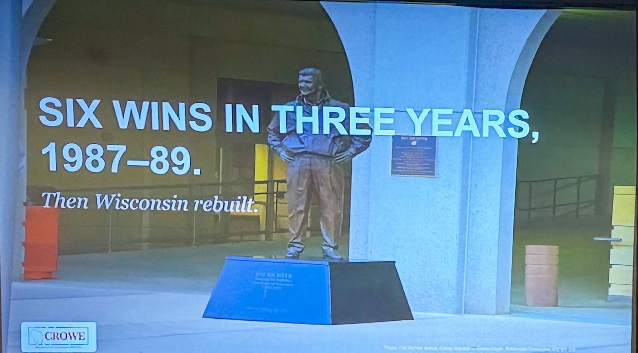 Slide photographed 6:00 into the talk