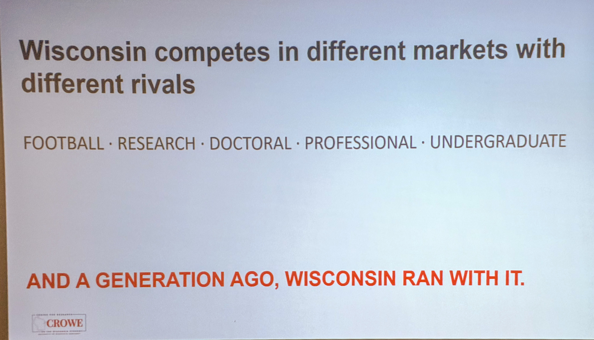 Slide photographed 10:00 into the talk