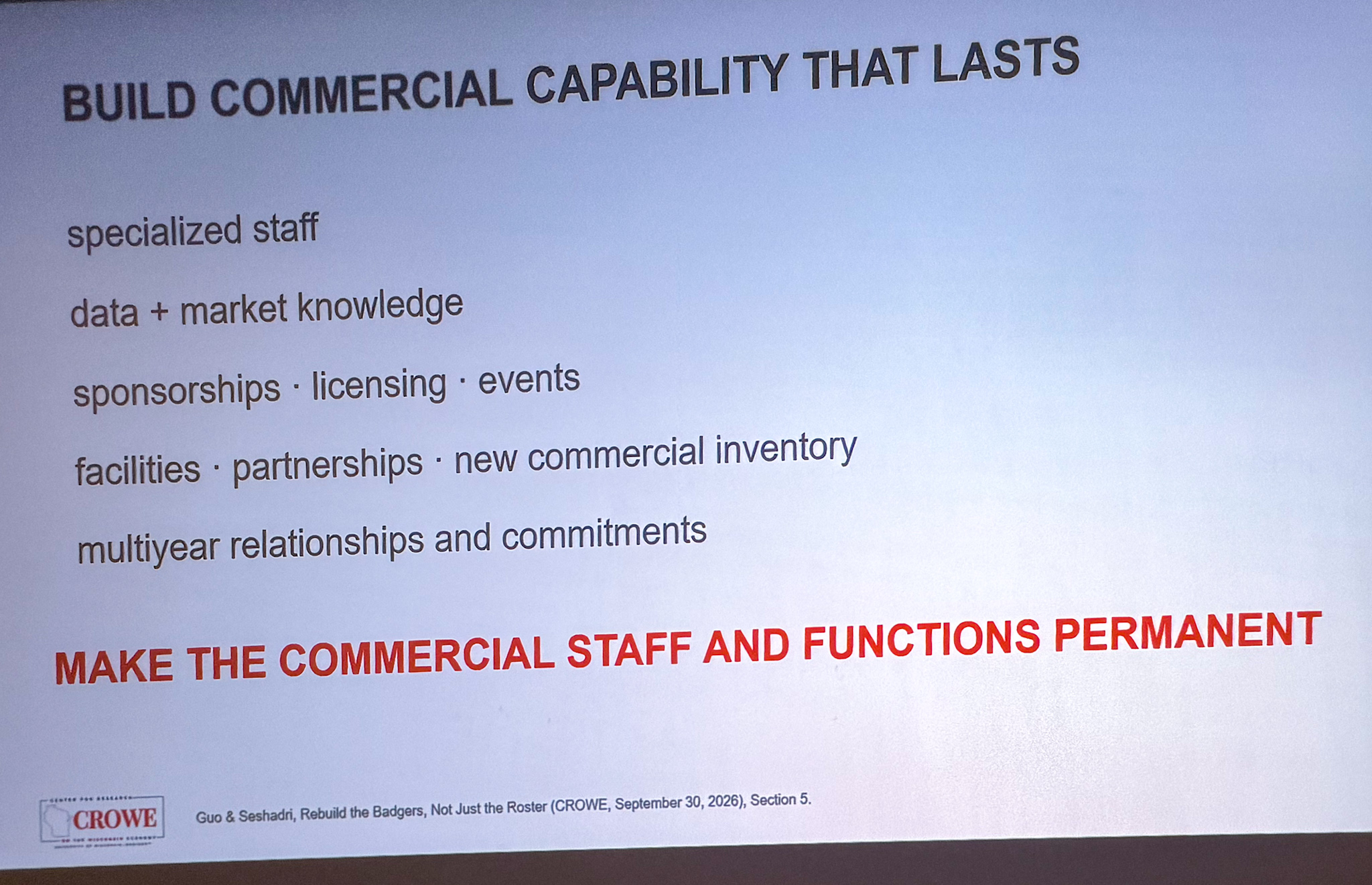 Slide photographed 47:00 into the talk